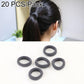 Kids elastic hair bands, gray rubber rings for ponytails and braids