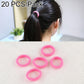 Girls ponytail rubber bands set, pink elastic loops for hair ties