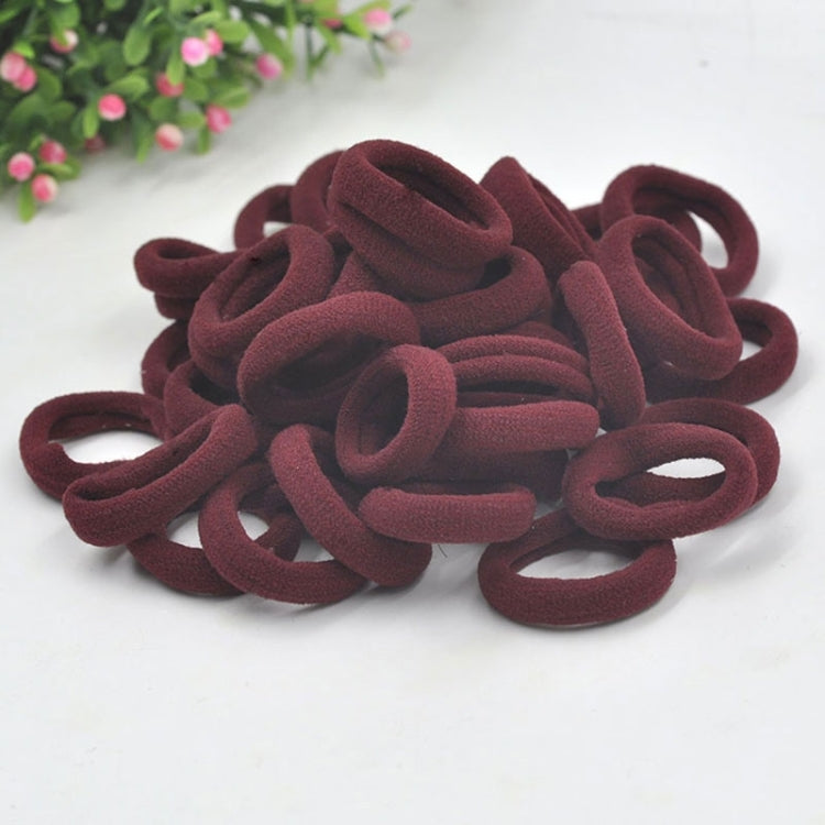 Girls hair rubber bands, dark maroon elastic rings