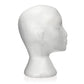 White female foam mannequin head with neck, right side profile view