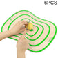 Flexible PP cutting board set, 6 pieces, green concentric guide lines