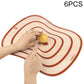 Flexible PP cutting board set, 6 pieces, orange concentric cutting guide