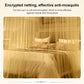 Retractable three-door mosquito net canopy with fine mesh and lace border in beige
