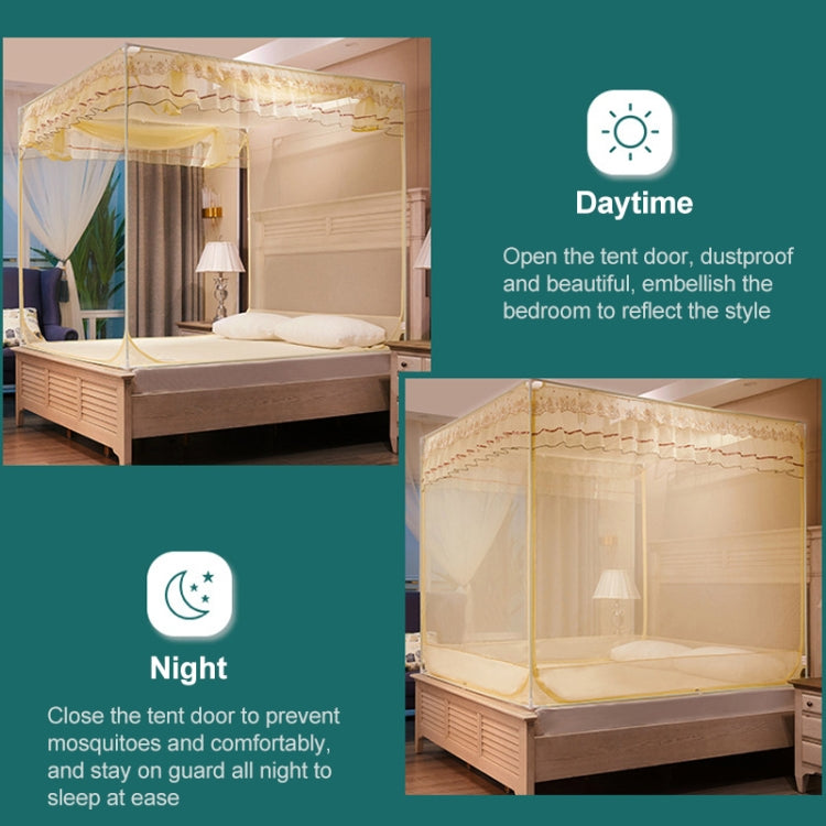 Mosquito net canopy with zippered door for day and night use, full-bottom coverage