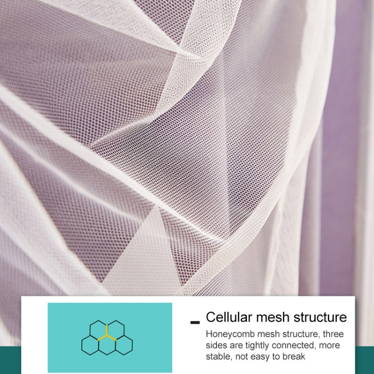 White honeycomb-style mesh mosquito net fabric close-up