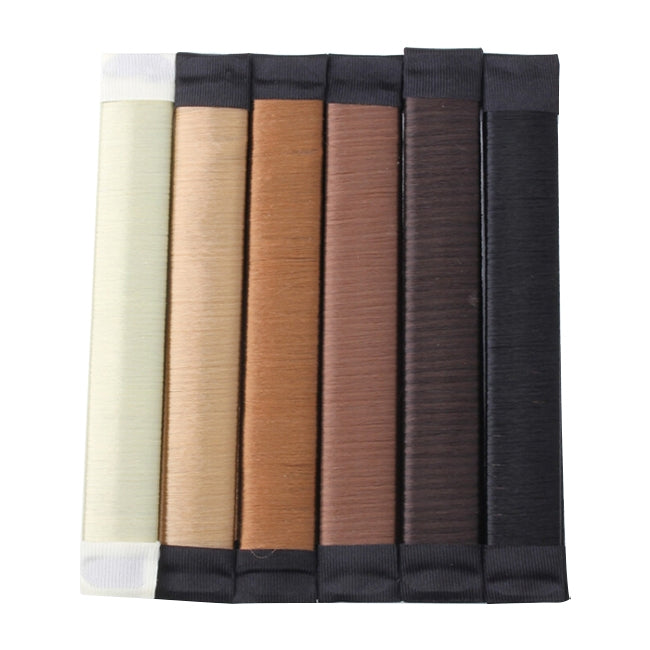 3-piece hair bun maker donut strips in multiple shades: cream, tan, brown, black