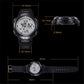 Men's SYNOKE waterproof LED sports watch with measurement diagram for case and strap