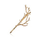 Gold tree-branch hair clip, alloy bobby pin with sparkly branch design