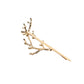 Gold tree-branch hair clip, alloy bobby pin with branch and leaf details