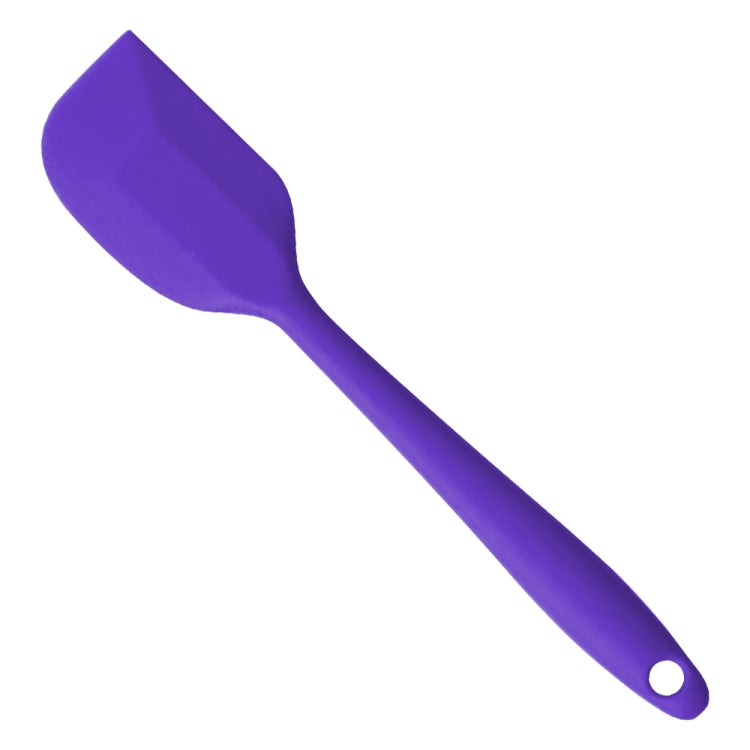 Purple silicone cake spatula scraper with hole handle, 2-piece