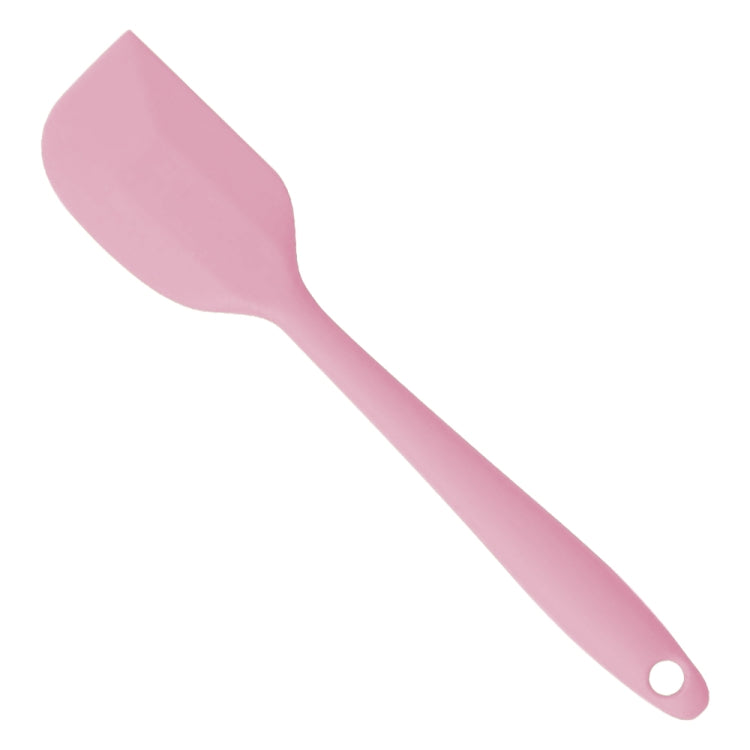Pink silicone cake spatula scraper with hole handle