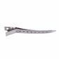 Stainless steel duckbill hair clip with perforated single-hole bar