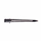 Stainless steel duckbill hair clip with long prong and bar, single hole