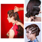 Stainless steel hair duckbill clips on short hair, multiple pieces