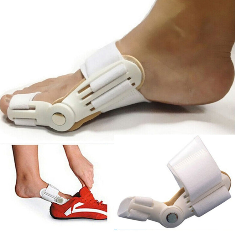 White big toe straightener splint with side support and adjustable band