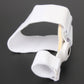 White big toe splint with soft fabric wrap and adjustable buckle strap