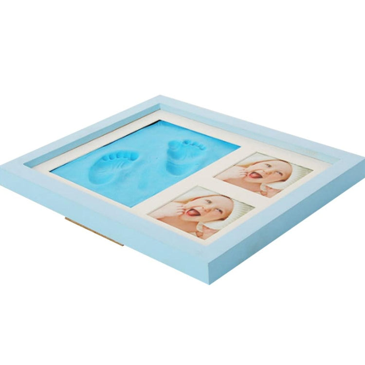 Baby Hand Foot Print Mold Maker Solid Wooden Photo Frame With Cover Fingerprint Mud Set