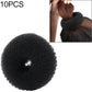 Black textured foam donut hair ring with center hole