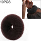 Coffee brown donut hair ring bun shaper with center hole