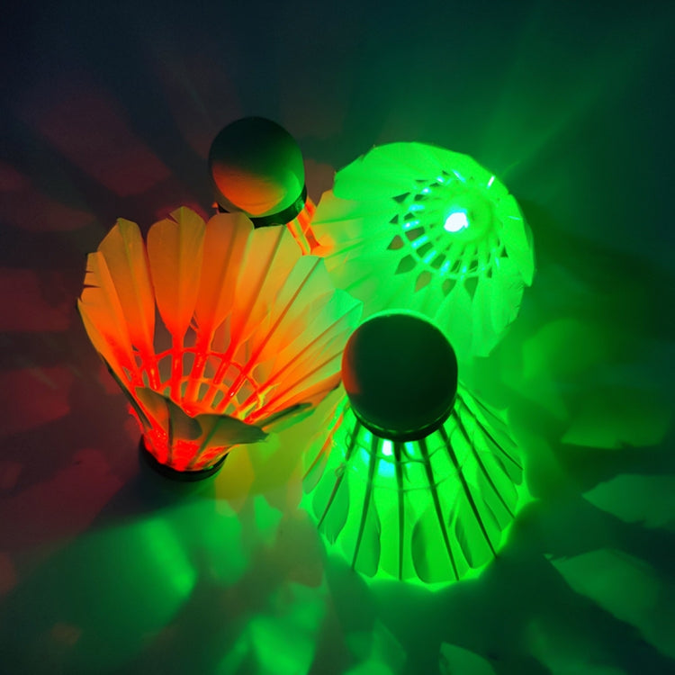4 in 1 LED Goose Feather Material LED Light Durable Badminton