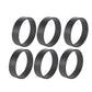 Drive belt rings, black rubber belts (set of 6)