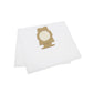 Vacuum dust bag, white rectangular bag with brown filter icon