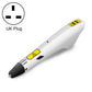 Children's 3D printing pen with UK plug option, white body and black nozzle