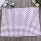 Pet flannel blanket, flat view, pastel circle dot pattern with plush trim