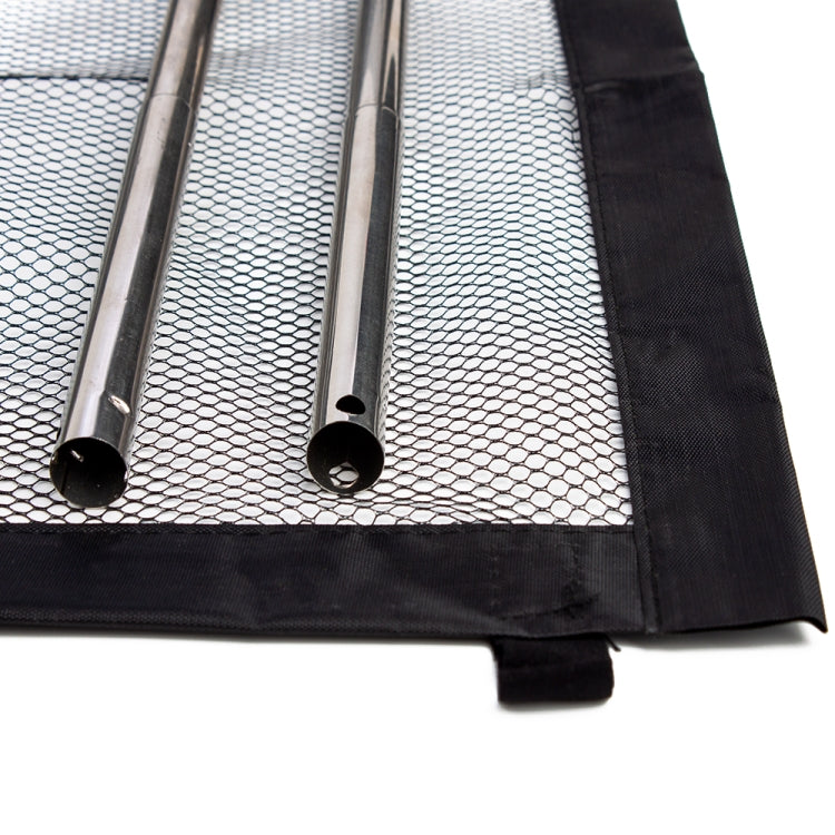 Metal support poles for portable pet fence gate, chrome finish with mounting tips