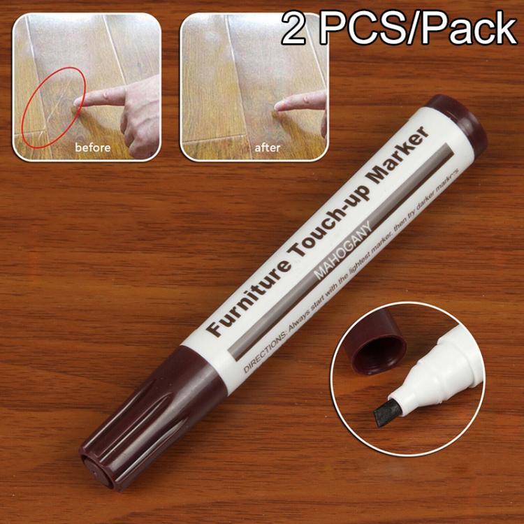 Mahogany furniture scratch repair marker pen with flip-top cap and precision tip