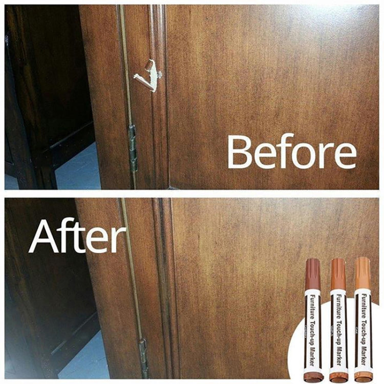 Furniture repair marker pen used for scratch touch-up on wood door finish