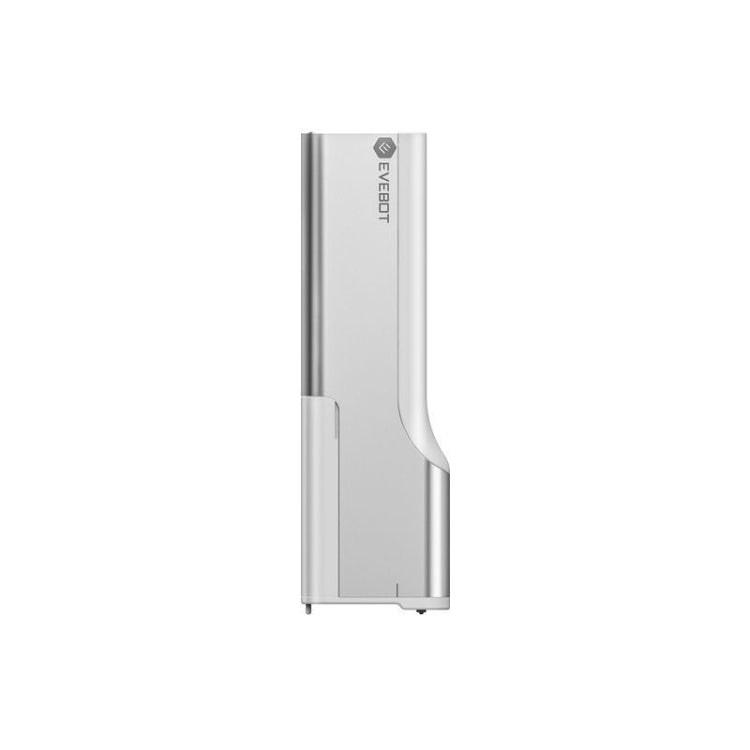 White EVEBOT mini printer pen with angled ink head opening, side view