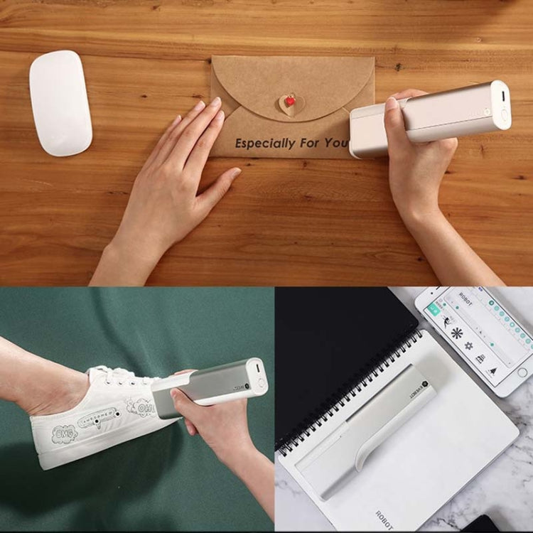 White printer pen applying printed designs on envelope and sneaker