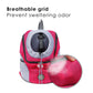 Breathable dog carrier backpack with mesh front panel, pink and gray, zip closure