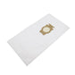 Vacuum dust bag for KIRBY SENTRIA G10/G10E, white with tan inlet patch, angled view
