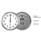WiFi wall clock back view showing battery bay and internal movement mechanism
