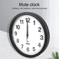 WiFi wall clock with black frame, white face, and black hour and minute hands