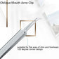 Stainless steel oblique-mouth acne clip tool with angled forked prongs