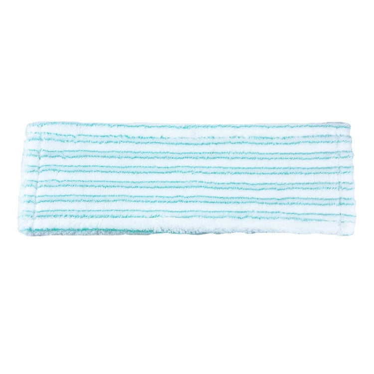 Steam mop microfiber pad, light blue striped rectangle, flat view
