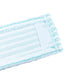 Steam mop microfiber pad with snap-on white center panel, light blue stripes
