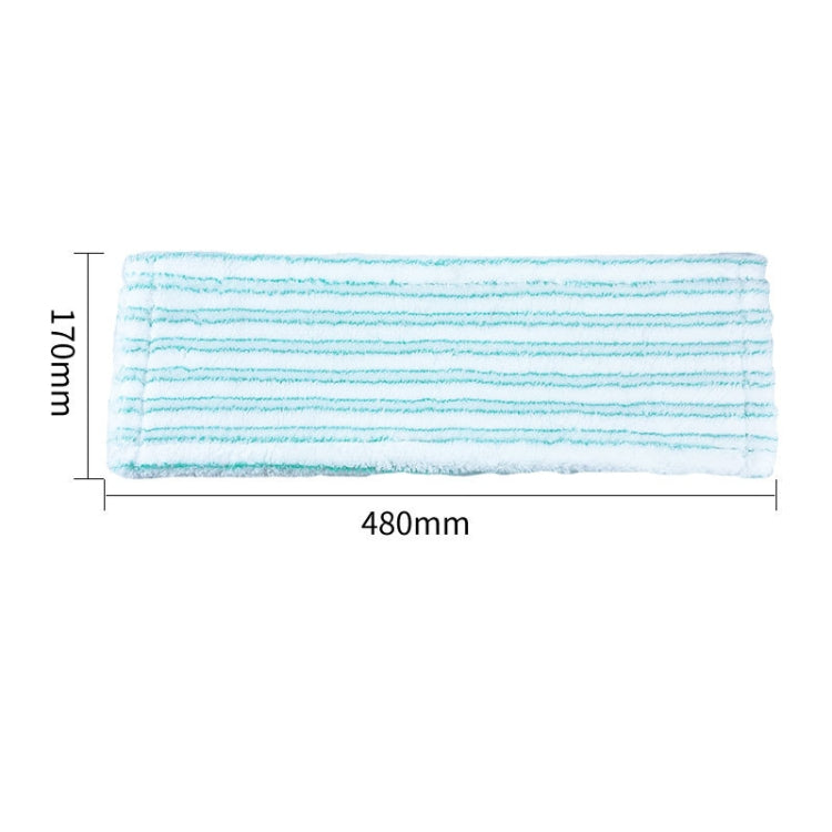 Steam mop microfiber pad size 480mm x 170mm, light blue striped rectangle