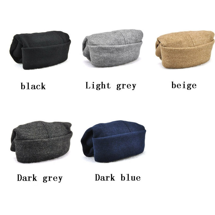 Retro landlord skullcap hat in black, light grey, beige, dark grey, and dark blue.