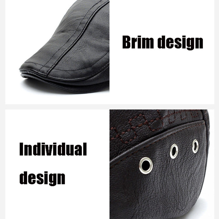 Black PU leather cap brim and side eyelet studs close-up