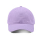 Light purple baseball cap, curved brim and top button detail