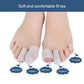 Toe corn protectors on two feet, includes closed and tail-finger styles
