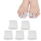 White toe corn protector caps set, multiple pieces