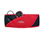 Red and black belly slimming belt with round display control unit