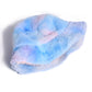 Plush rainbow fisherman bucket hat with wide brim, light blue pastel coloring.