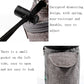 Grey pet waist snack bag detail of encrypted drawstring and side zip pocket