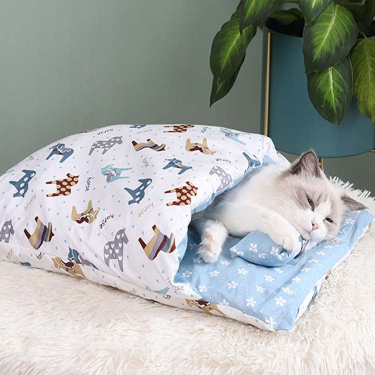 Closed Removable and Washable Cat Litter Sleeping Bag Winter Warm Dog Kennel, S, M, L